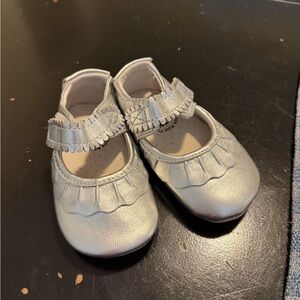 Livie & Luca Metallic Kids Dress Shoes with Ruffle